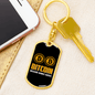 Bank Sucks Crypto Keychain Stainless Steel or 18k Gold Dog Tag Keyring-Express Your Love Gifts