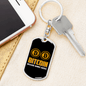 Bank Sucks Crypto Keychain Stainless Steel or 18k Gold Dog Tag Keyring-Express Your Love Gifts