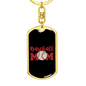 Baseball Mom Keychain Stainless Steel or 18k Gold Dog Tag Keyring-Express Your Love Gifts
