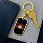 Baseball Mom Keychain Stainless Steel or 18k Gold Dog Tag Keyring-Express Your Love Gifts