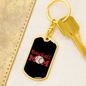 Baseball Mom Keychain Stainless Steel or 18k Gold Dog Tag Keyring-Express Your Love Gifts