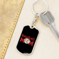 Baseball Mom Keychain Stainless Steel or 18k Gold Dog Tag Keyring-Express Your Love Gifts