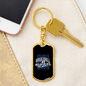 Baseball Mother Mom Keychain Stainless Steel or 18k Gold Dog Tag Keyring-Express Your Love Gifts