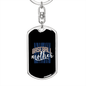 Baseball Mother Mom Keychain Stainless Steel or 18k Gold Dog Tag Keyring-Express Your Love Gifts