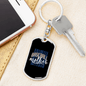 Baseball Mother Mom Keychain Stainless Steel or 18k Gold Dog Tag Keyring-Express Your Love Gifts