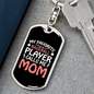 Baseball Player Call Me Mom Keychain Stainless Steel or 18k Gold Dog Tag Keyring-Express Your Love Gifts