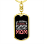 Baseball Player Call Me Mom Keychain Stainless Steel or 18k Gold Dog Tag Keyring-Express Your Love Gifts