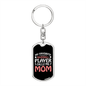Baseball Player Call Me Mom Keychain Stainless Steel or 18k Gold Dog Tag Keyring-Express Your Love Gifts