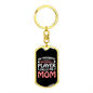 Baseball Player Call Me Mom Keychain Stainless Steel or 18k Gold Dog Tag Keyring-Express Your Love Gifts