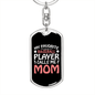 Baseball Player Call Me Mom Keychain Stainless Steel or 18k Gold Dog Tag Keyring-Express Your Love Gifts