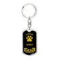 Basenji Keychain Stainless Steel or 18k Gold-Express Your Love Gifts