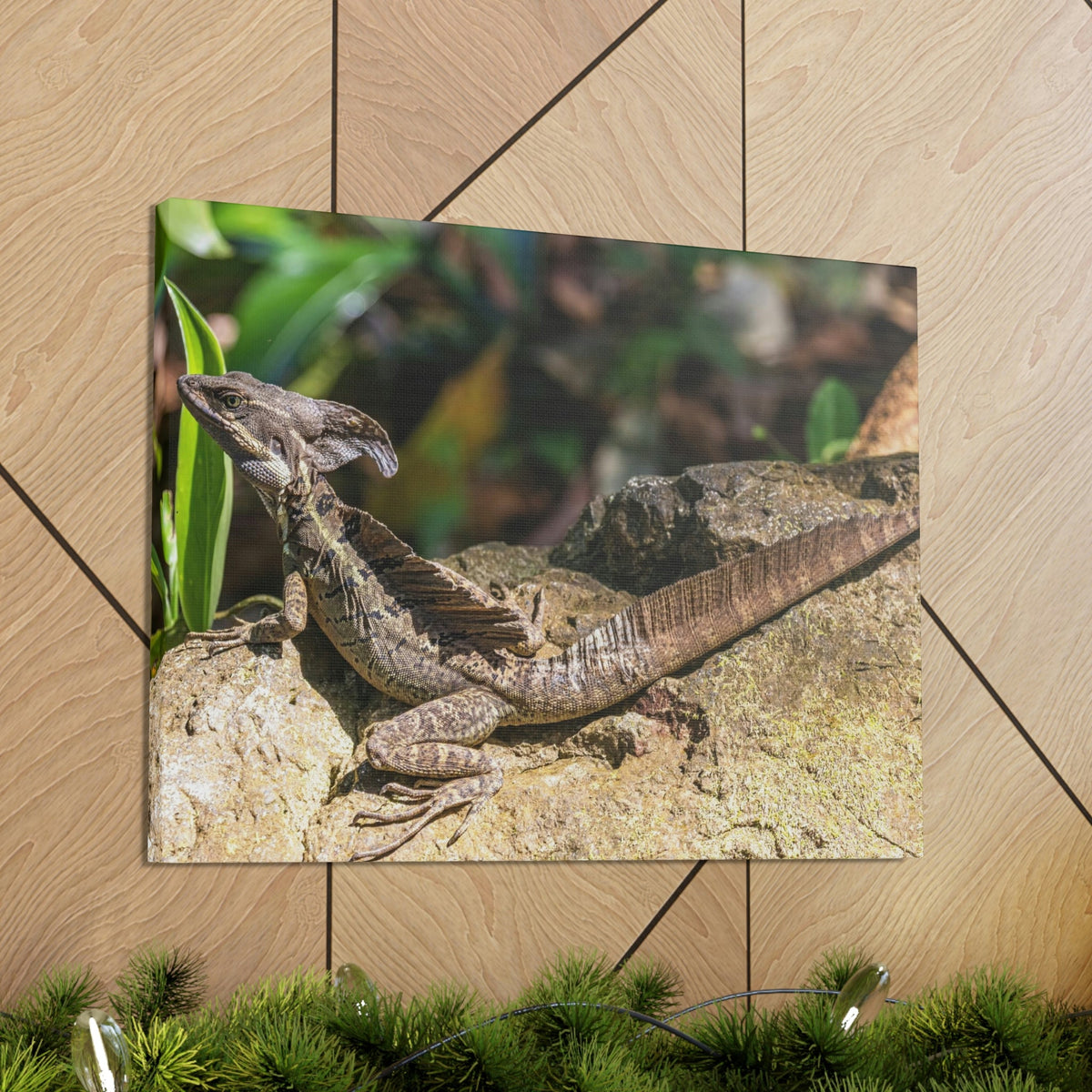 Scripture Walls Basilisk Hunting Basilisk on Hunt Print Animal Wall Art Wildlife Canvas Prints Wall Art Ready to Hang Unframed-Express Your Love Gifts