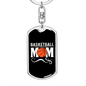 Basketball Ball Mom Keychain Stainless Steel or 18k Gold Dog Tag Keyring-Express Your Love Gifts