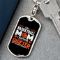Basketball Mom Quieter Keychain Stainless Steel or 18k Gold Dog Tag Keyring-Express Your Love Gifts