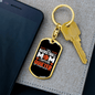 Basketball Mom Quieter Keychain Stainless Steel or 18k Gold Dog Tag Keyring-Express Your Love Gifts