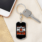 Basketball Mom Quieter Keychain Stainless Steel or 18k Gold Dog Tag Keyring-Express Your Love Gifts