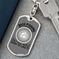 Bass Fishing Keychain Stainless Steel or 18k Gold Dog Tag Keyring-Express Your Love Gifts