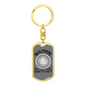 Bass Fishing Keychain Stainless Steel or 18k Gold Dog Tag Keyring-Express Your Love Gifts