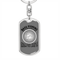 Bass Fishing Keychain Stainless Steel or 18k Gold Dog Tag Keyring-Express Your Love Gifts