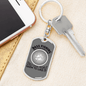 Bass Fishing Keychain Stainless Steel or 18k Gold Dog Tag Keyring-Express Your Love Gifts
