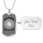 Bass Fishing Necklace Stainless Steel or 18k Gold Dog Tag 24" Chain-Express Your Love Gifts