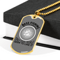 Bass Fishing Necklace Stainless Steel or 18k Gold Dog Tag 24" Chain-Express Your Love Gifts