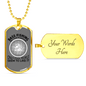 Bass Fishing Necklace Stainless Steel or 18k Gold Dog Tag 24" Chain-Express Your Love Gifts