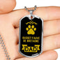 Basset Fauve De Bretagne Dad Dog Necklace Stainless Steel or 18k Gold Dog Tag W 24" Dog Owner Lover-Express Your Love Gifts