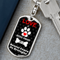 Basset Fauve De Bretagne Keychain Stainless Steel or 18k Gold Dog Tag Keyring-Express Your Love Gifts