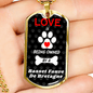 Basset Fauve De Bretagne Love Is Stainless Steel or 18k Gold Dog Tag 24" Chain-Express Your Love Gifts