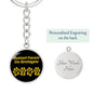 Basset Fauve De Bretagne Mama Circle Keychain Stainless Steel or 18k Gold Dog Mom Pendant-Express Your Love Gifts