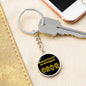 Basset Fauve De Bretagne Mama Circle Keychain Stainless Steel or 18k Gold Dog Mom Pendant-Express Your Love Gifts