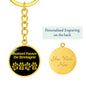 Basset Fauve De Bretagne Mama Circle Keychain Stainless Steel or 18k Gold Dog Mom Pendant-Express Your Love Gifts