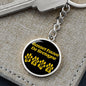 Basset Fauve De Bretagne Mama Circle Keychain Stainless Steel or 18k Gold Dog Mom Pendant-Express Your Love Gifts