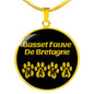 Basset Fauve De Bretagne Mama Circle Necklace Stainless Steel or 18k Gold 18-22" Dog Owner Lover-Express Your Love Gifts