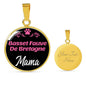 Basset Fauve De Bretagne Mama Necklace Circle Pendant Stainless Steel or 18k Gold 18-22" Dog Mom Pendant-Express Your Love Gifts