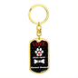 Basset Hound Keychain Stainless Steel or 18k Gold Dog Tag Keyring-Express Your Love Gifts
