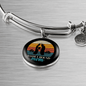 Basset Hound Mom Bracelet Stainless Steel or 18k Gold Circle Bangle-Express Your Love Gifts