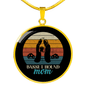 Basset Hound Mom Circle Necklace Stainless Steel or 18k Gold 18-22"-Express Your Love Gifts