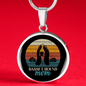 Basset Hound Mom Circle Necklace Stainless Steel or 18k Gold 18-22"-Express Your Love Gifts