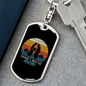 Basset Hound Mom Keychain Stainless Steel or 18k Gold Dog Tag Keyring-Express Your Love Gifts