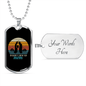 Basset Hound Mom Necklace Stainless Steel or 18k Gold Dog Tag 24" Chain-Express Your Love Gifts