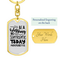 Be A Blessing Proverbs 11:25 Keychain Stainless Steel or 18k Gold Dog Tag Keyring-Express Your Love Gifts