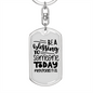 Be A Blessing Proverbs 11:25 Keychain Stainless Steel or 18k Gold Dog Tag Keyring-Express Your Love Gifts