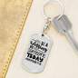 Be A Blessing Proverbs 11:25 Keychain Stainless Steel or 18k Gold Dog Tag Keyring-Express Your Love Gifts