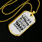 Be A Blessing Proverbs 11:25 Necklace Stainless Steel or 18k Gold Dog Tag 24" Chain-Express Your Love Gifts