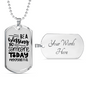Be A Blessing Proverbs 11:25 Necklace Stainless Steel or 18k Gold Dog Tag 24" Chain-Express Your Love Gifts