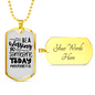 Be A Blessing Proverbs 11:25 Necklace Stainless Steel or 18k Gold Dog Tag 24" Chain-Express Your Love Gifts