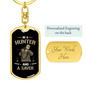 Be A Hunter And A Saver Hunter'S Keychain Gift Stainless Steel or 18k Gold Dog Tag Keyring-Express Your Love Gifts