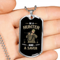 Be A Hunter And A Saver Hunting Necklace Stainless Steel or 18k Gold Dog Tag 24"-Express Your Love Gifts